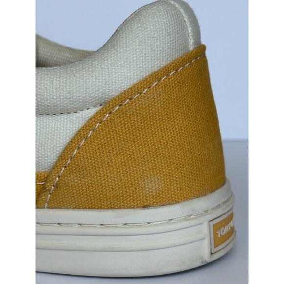 TORY BURCH Classic‎ Court Canvas Sneaker Ivory Canvas/Curry Yellow Size 9M EUC - Picture 3 of 15